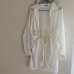 White Linen Dress